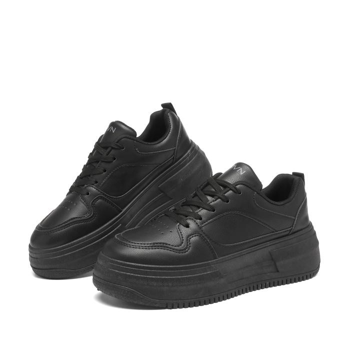 fwxh-Pvn Heejin Sepatu Sekolah Hitam Sneakers Wanita Sport Shoes Casual Black 332