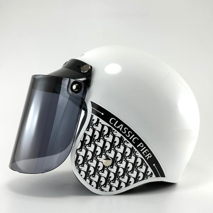 New HELM BOGO PRIA WANITA RETRO MOTIF TERKINI LUCU SNI Kaca Cembung Motorcycle