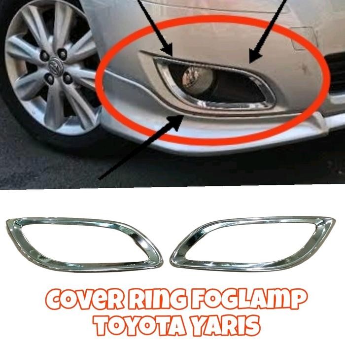 Ready Cover ring foglamp new yaris 2012 garnish fog lamp chrome