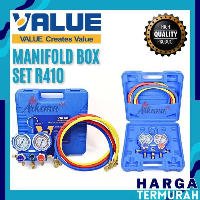 PRODUK MANIFOLD DOUBLE SET R410 VALUE MANIFOLD DOUBLE R410A VALUE