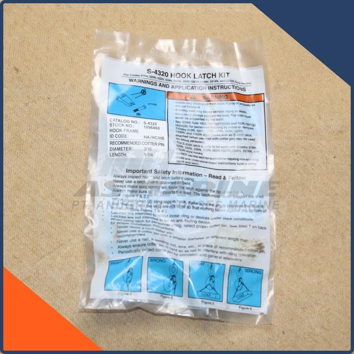 3b8e- Crosby Latch Kit S4320 3 Ton Alloy