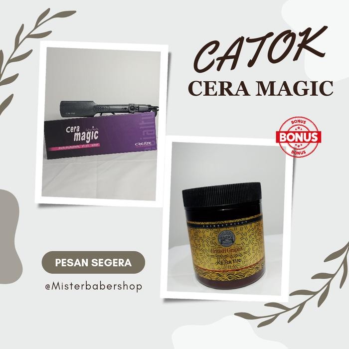 Catok rambut CERA MAGIC quick profesional flat iron original