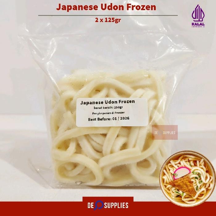 Japanese Udon Frozen 250gr 1-2porsi Noodle Mie Udon Jepang Halal