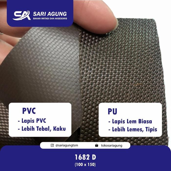 PernikKita- 1682 D Pu (Meter) Bahan Kain Cordura Glossy D1682 Dinier Untuk Ransel