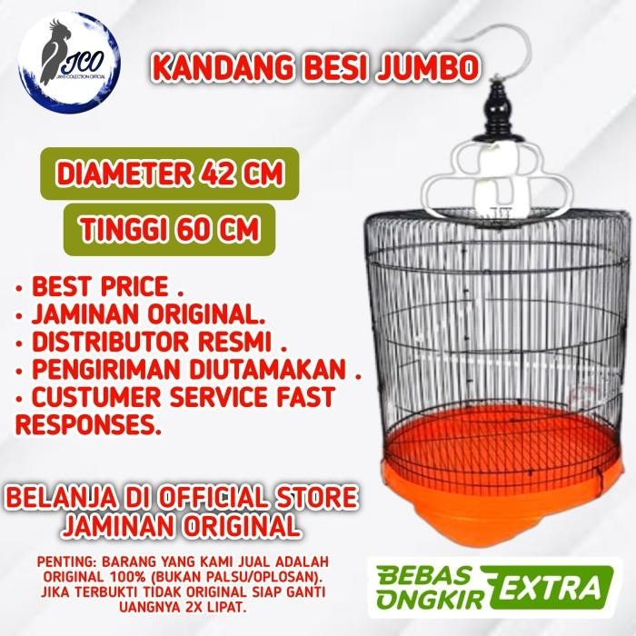 DISKON SANGKAR BURUNG BESI JUMBO KANDANG MURAI BESI SANGKAR BURUNG JALAK READY STOCK