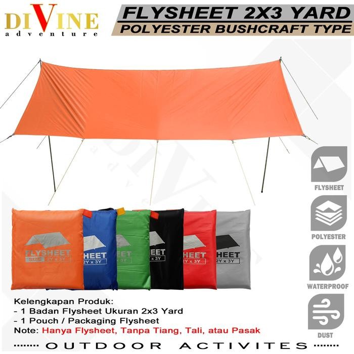 flysheet tenda 200 x 300 waterproof camping atap tenda outdoor kanopi tenda flysheet tahan sinar UV