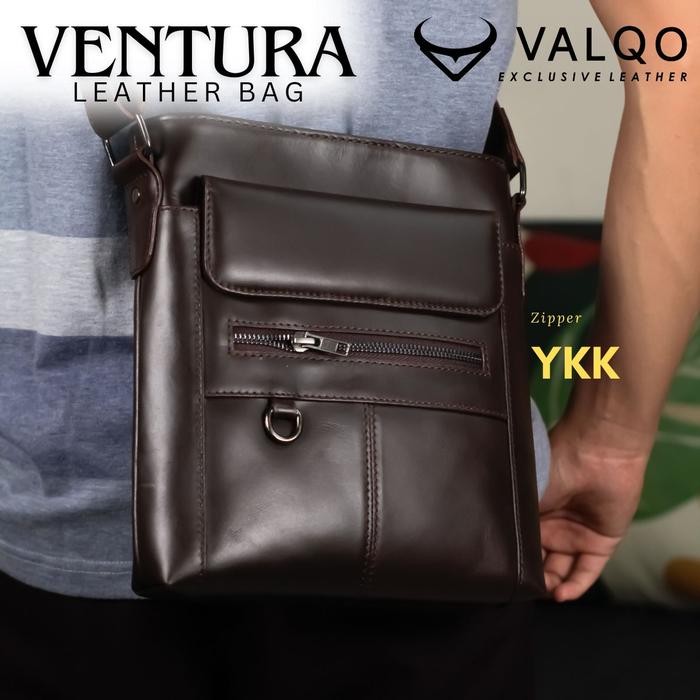 [VALQO] VENTURA Tas kulit sapi Tas Selempang Slingbag Tas Pria Laki-Laki Cowok