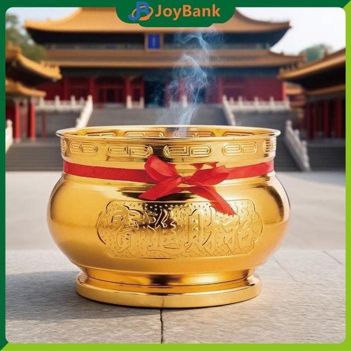 3.5"5" Hio Dupa Kuningan Emas Hiolo Tempat Bakar Dupa Keberuntungan Fengshui Cina Untuk Rumah Tempat