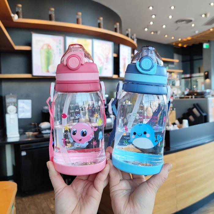 Ecentio - BOTOL MINUM KARAKTER BINATANG LAUT.( 2667 ) UK.550 PLUS TALI PANJANG