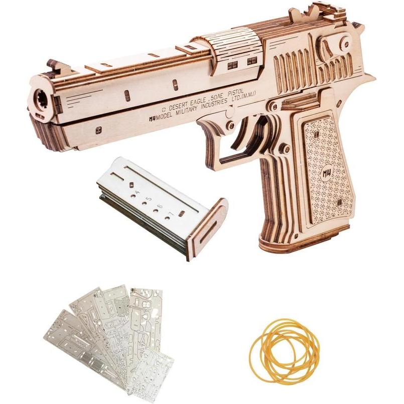 MOGADA - 3D Metal Puzzle Desert Eagle Mainan Susun Edukasi - Eagle Wood