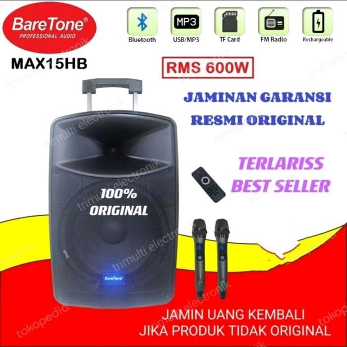 BareTone MAX12HB Speaker Portable 12 Inch 400W Wireless Bluetooth