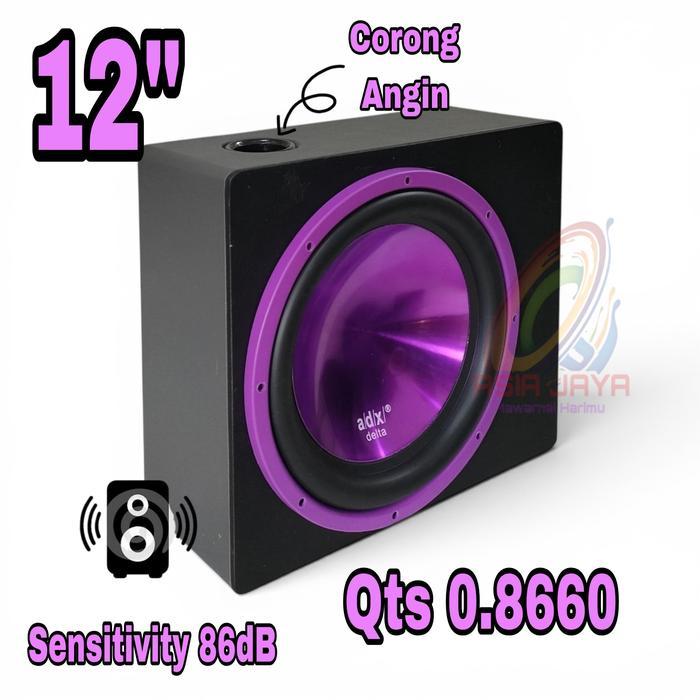PAKET COMBO SUBWOOFER KOLONG PASIF SPEAKER ADX DELTA 12 INCH PURPLE