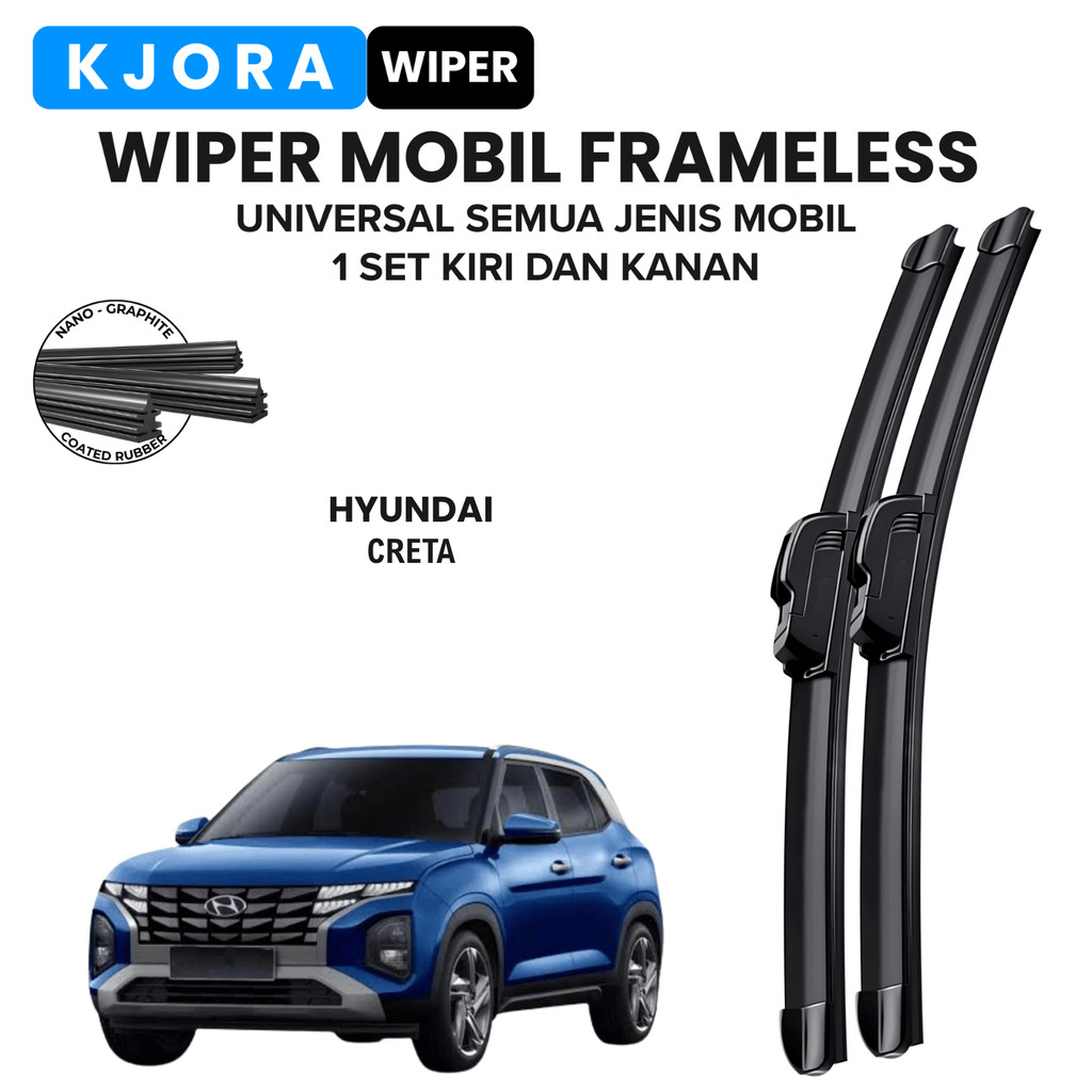 Wiper Hyundai Creta Frameless Kaca Depan Mobil