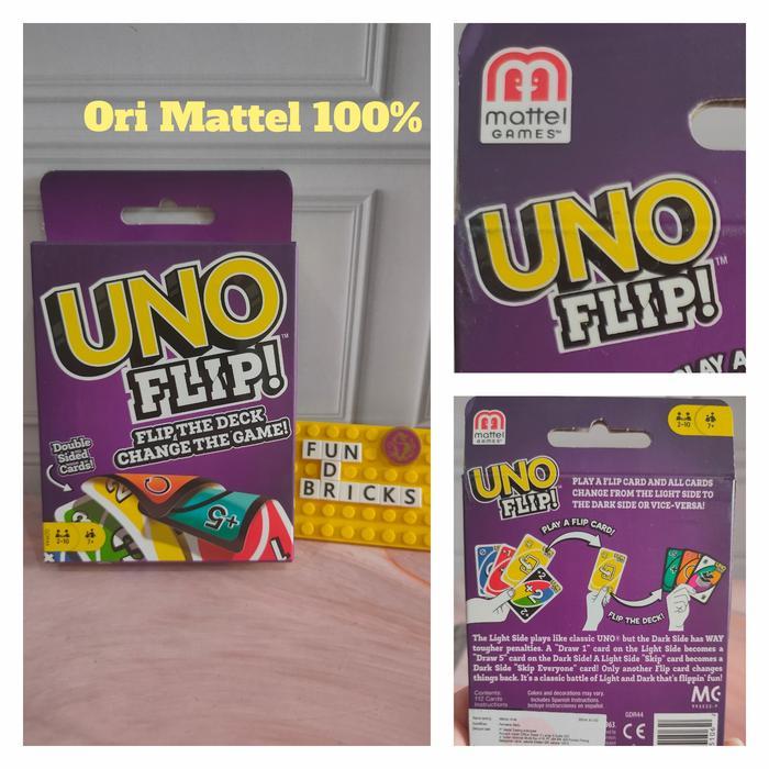 Mattel Games UNO Flip Kartu Uno Asli Original
