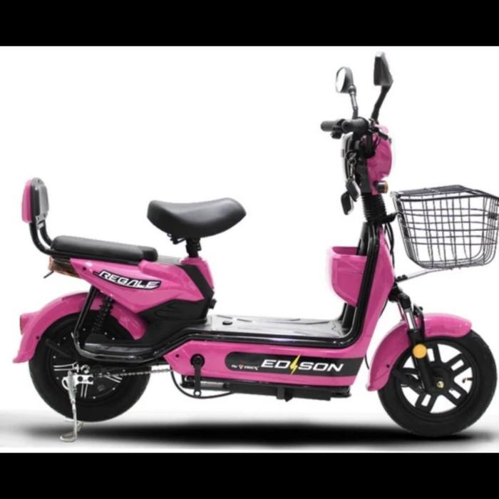 Sepeda Listrik EDISON REGALE Trex 48v 12 A - Magenta