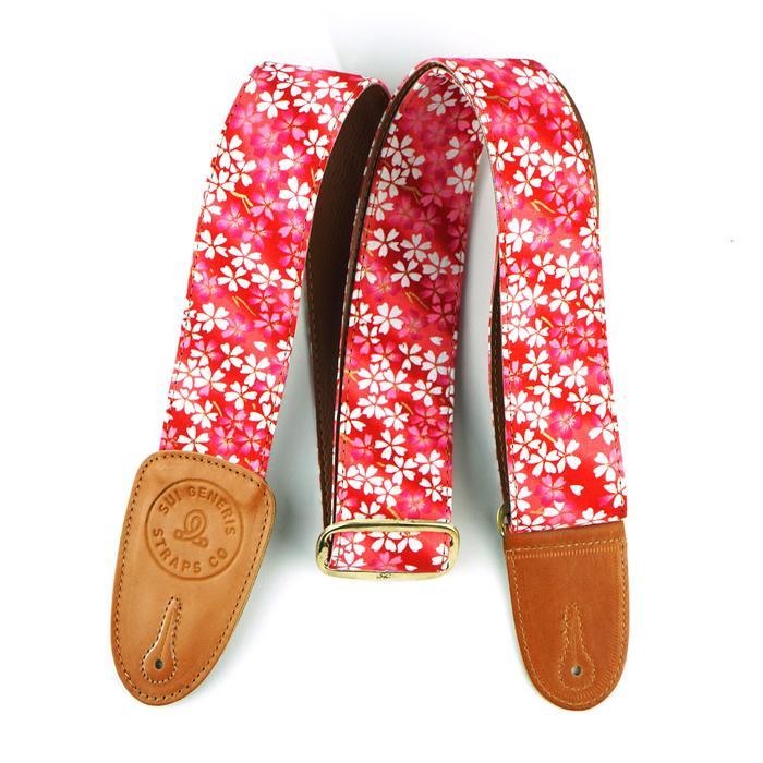 Strap Gitar Hanami Motif Yukata Lebar 5 Cm Kulit
