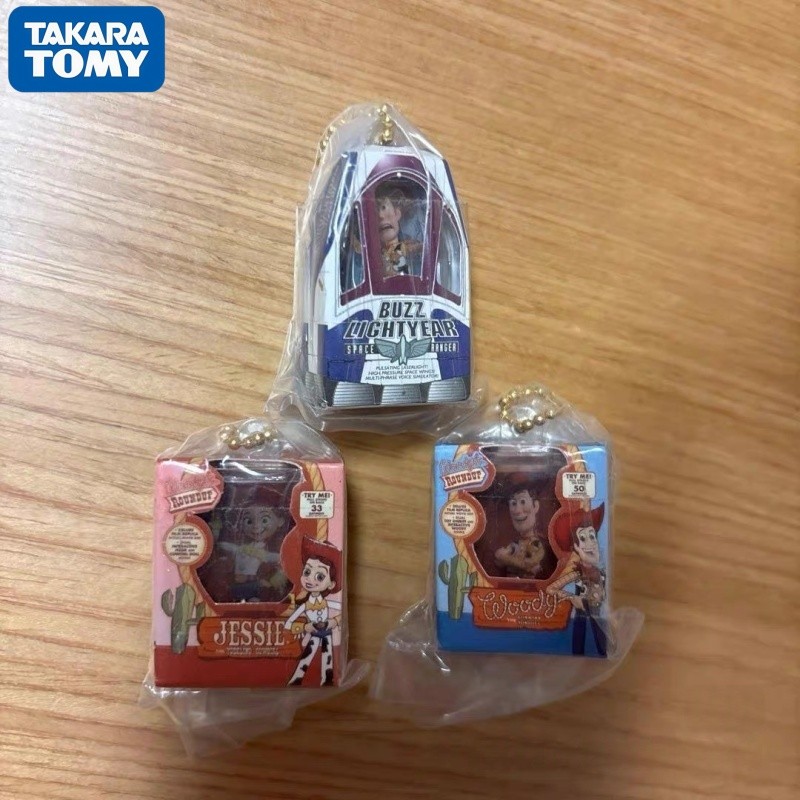 Takara Tomy Disney Pixar Toy Story Gashapon Box Keychain Pendant Buzz Lightyear Woody Jessie Zurg