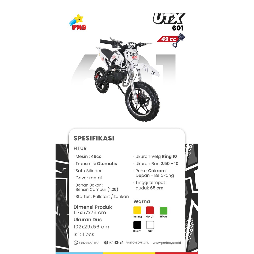 Motor Trail Anak Bensin PMB M601