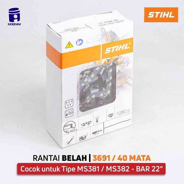 STIHL RANTAI BELAH CHAINSAW SENSO MS381 MS382 BAR 22" 3691 40 MATA ORI PROMO TERMURAH