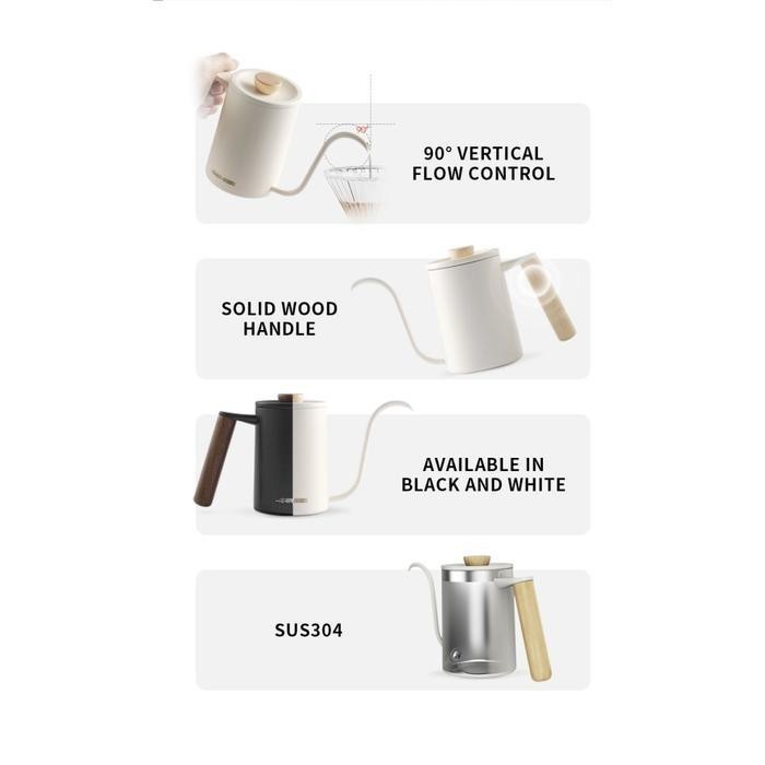 

MHW-3BOMBER PLANET HAND BREWING KETTLE 400ML & 600ML - GOOSENECK POUR OVER COFFEE KETTLE MATERIAL