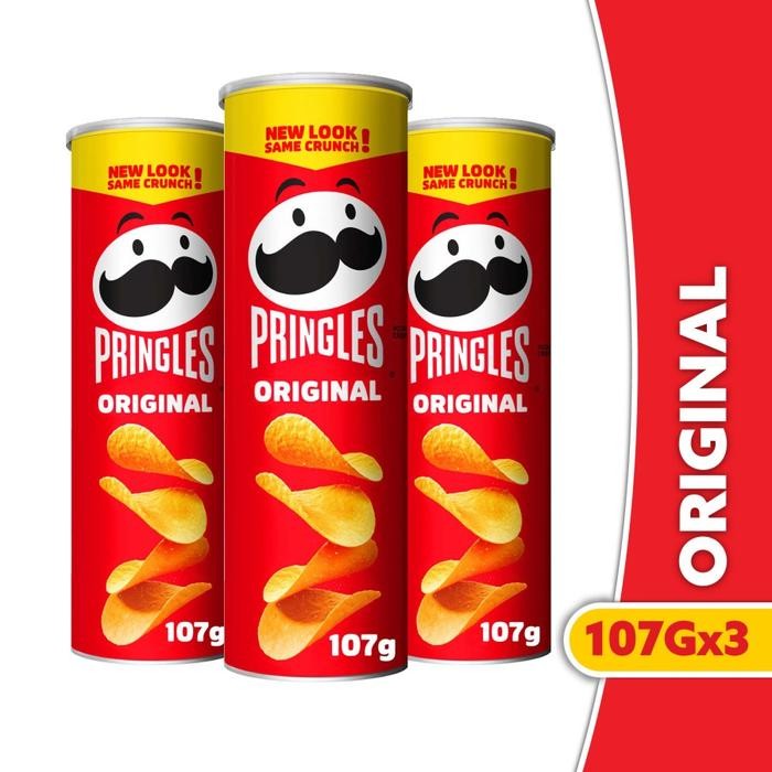 

[BUNDLE 3PCS] PRINGLES ORIGINAL KERIPIK 107GR