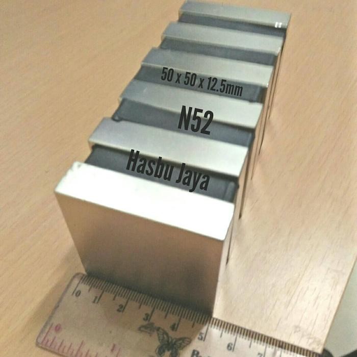 

Hasbu Jaya Magnet Blok Neodyium 50x50x12,7mm N52 Super Kuat untuk Industri & Tambang