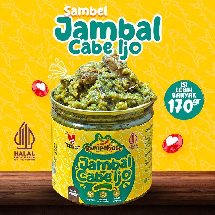 

Stok Baru Rempaholic - Sambal Ikan Asin Jambal Cabe Ijo 170g - Sambel Pedas Enak Dan Praktis