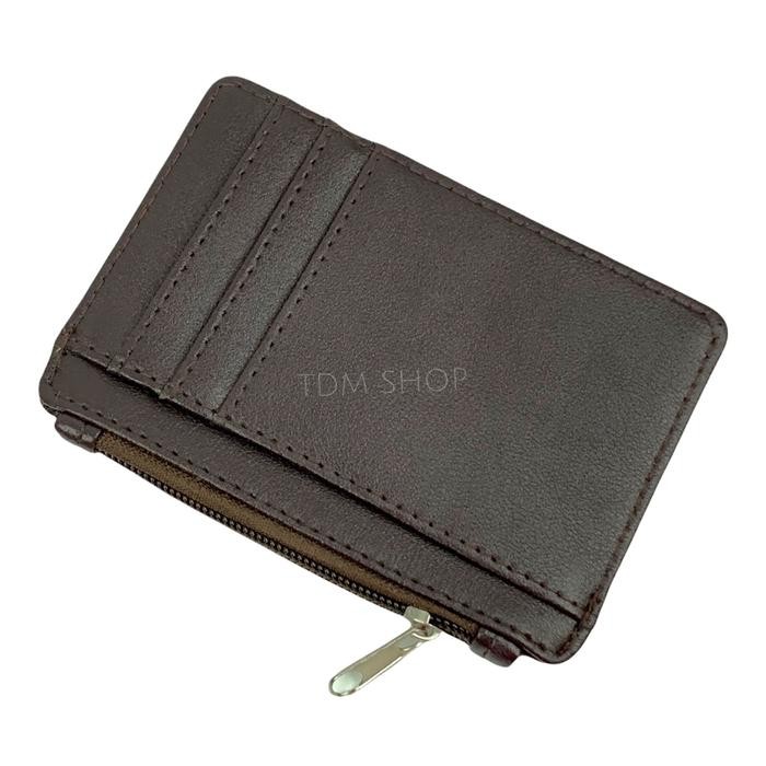 

Dompet Kartu Wallet Card Holder Kulit dengan resleting