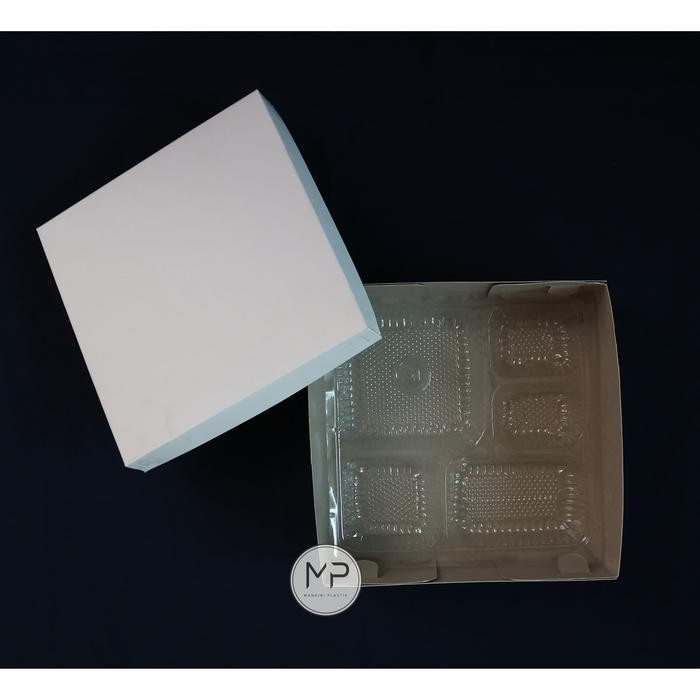 Dus Nasi / Kotak Nasi / Box Nasi 22x22cm + mika sekat 5 - 50pcs