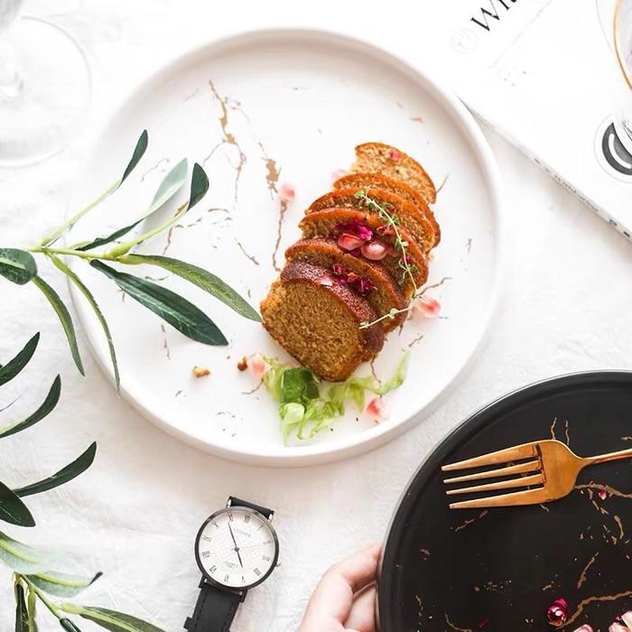 Piring Marbel/ Piring Marble/ Marble Plate/ Dinner Set Keramik Sparkling