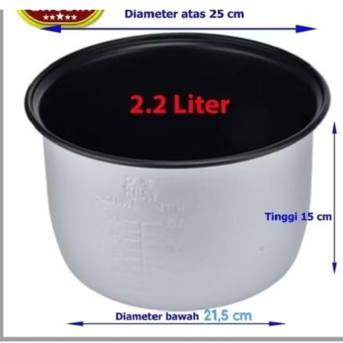 Panci Magic Com Miyako 2.2 Liter Untuk Magic Com Miyako Mcm 838 Asli