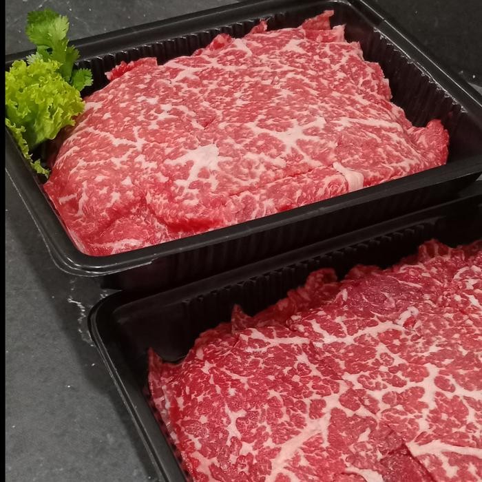 

Pilihan- Aus Wagyu Beef Sukiyaki Slice Mb 8-9 / 250Grm