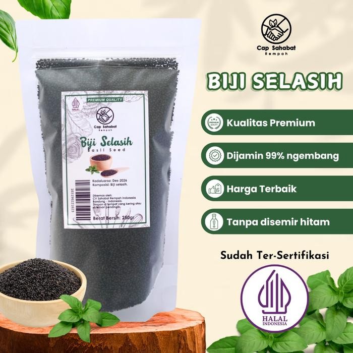 

Pilihan- 250Gr Basil Seed / Biji Selasih Besar & Bersih / Rempah / Jsr 100%