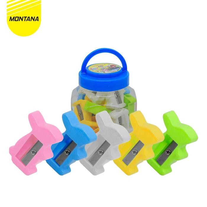

MONTANA Rautan Serutan Pensil 1 Set 24 Pcs Free Toples Sharpener Motif Animal TSJ-24