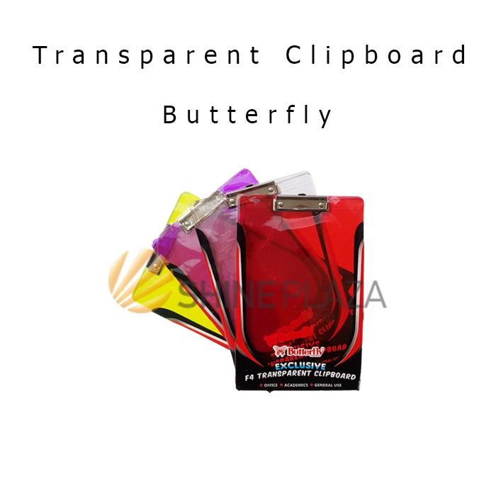 Clipboard Butterfly Transparan - Papan Dada - Papan Jalan Butterfly