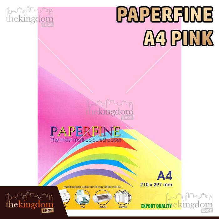 

Paperfine Kertas HVS Warna A4 Pink Isi 500 Lembar Kode Warna 170
