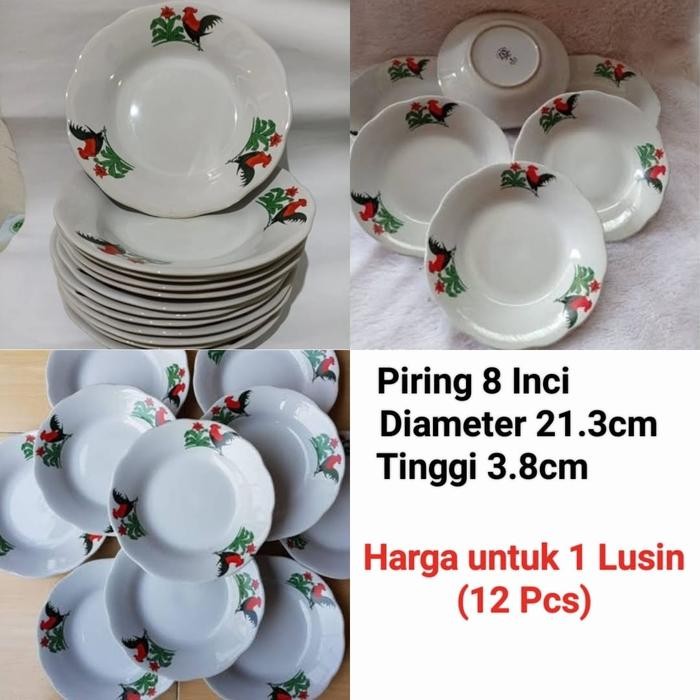 Pilihan- Piring Makan Keramik Cap Ayam Jago