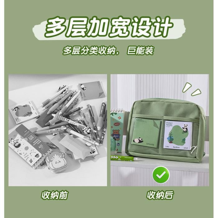 

KOREA STYLE BIG PENCIL BOX ORGANIZER BAG KOTAK PENSIL MUAT BANYAK TEMPAT PENSIL KAPASITAS BESAR