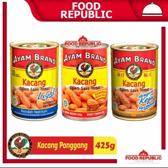 

Pilihan- Ayam Brand Baked Beans 425Gr Kacang Saus Tomat/Light/Keju/Original