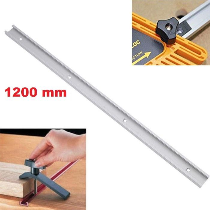 T-Track 1200Mm T-Slot Miter Track Jig Fixture Slot Untuk Meja Router