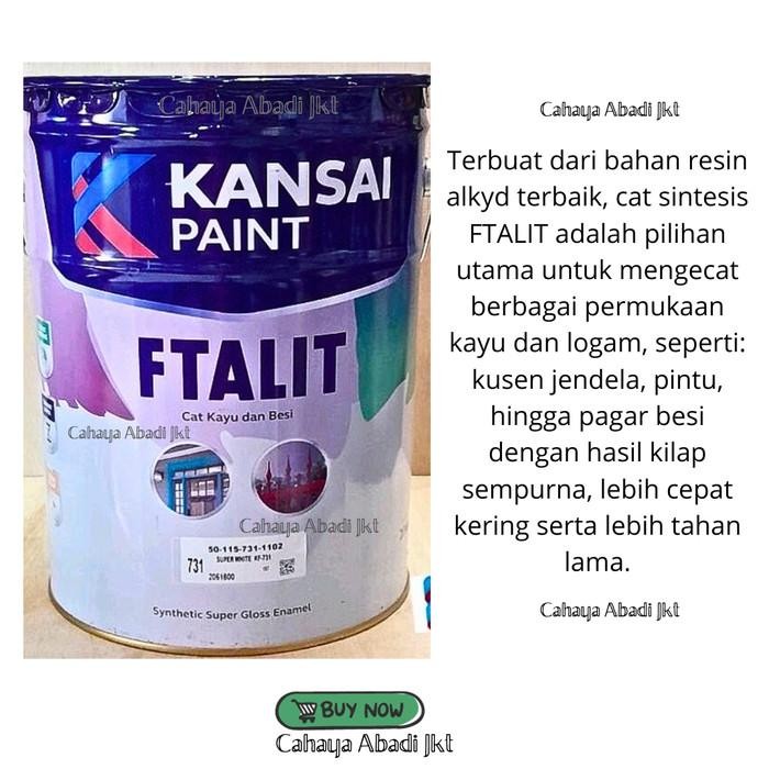 Cat Minyak Kayu dan Besi Ftalit 731 Super White Glossy 20kg Pail