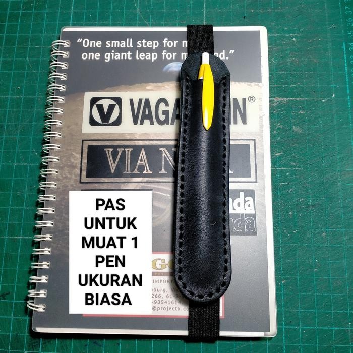 

Pen Case Dengan Karet, Pen Holder Kulit Asli Dengan Karet