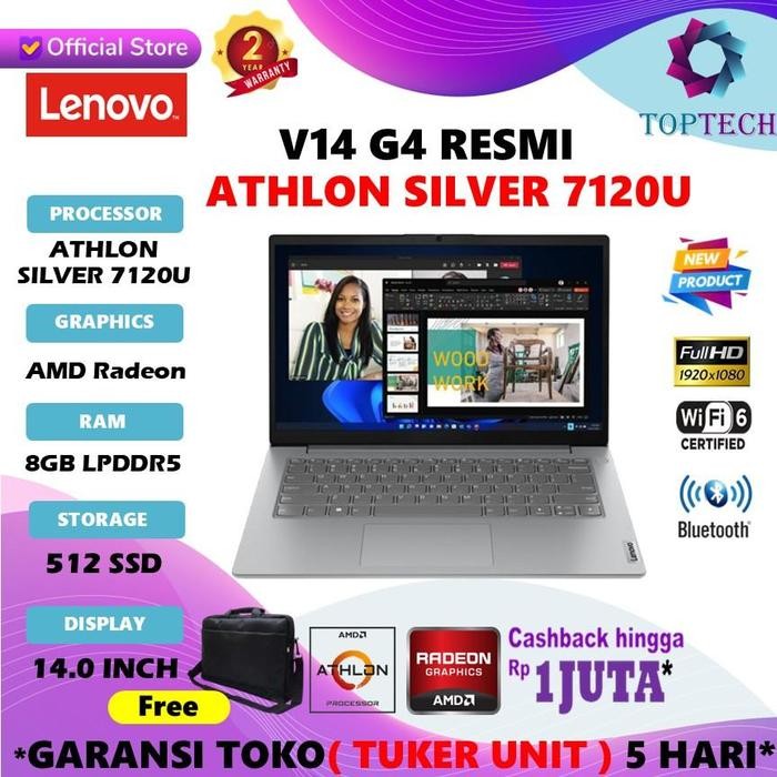Pilihan- Lenovo V14 G4 - Athlon 7120 8Gb 512Gb Ssd 14.0Fhd Dos