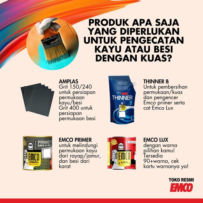 Emco Thinner B - 0.5 liter masih ready