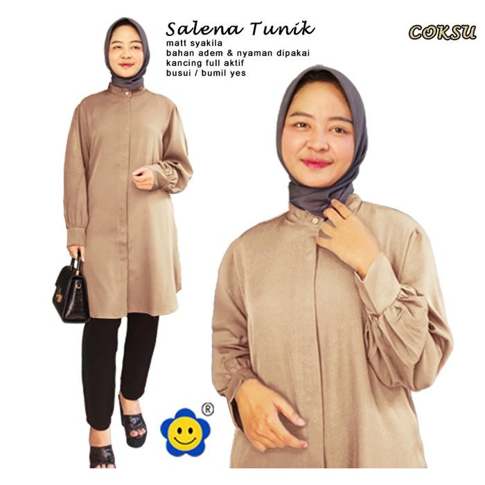 Salena Tunik - Logo Smile (Ls) - Ukuran M-Xl - Matt Syaila