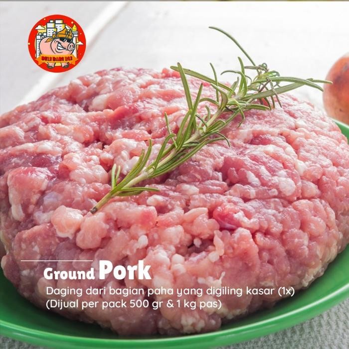 

Pilihan- Daging Babi Giling Minced Ground Pork Empuk Premium Asli Bali
