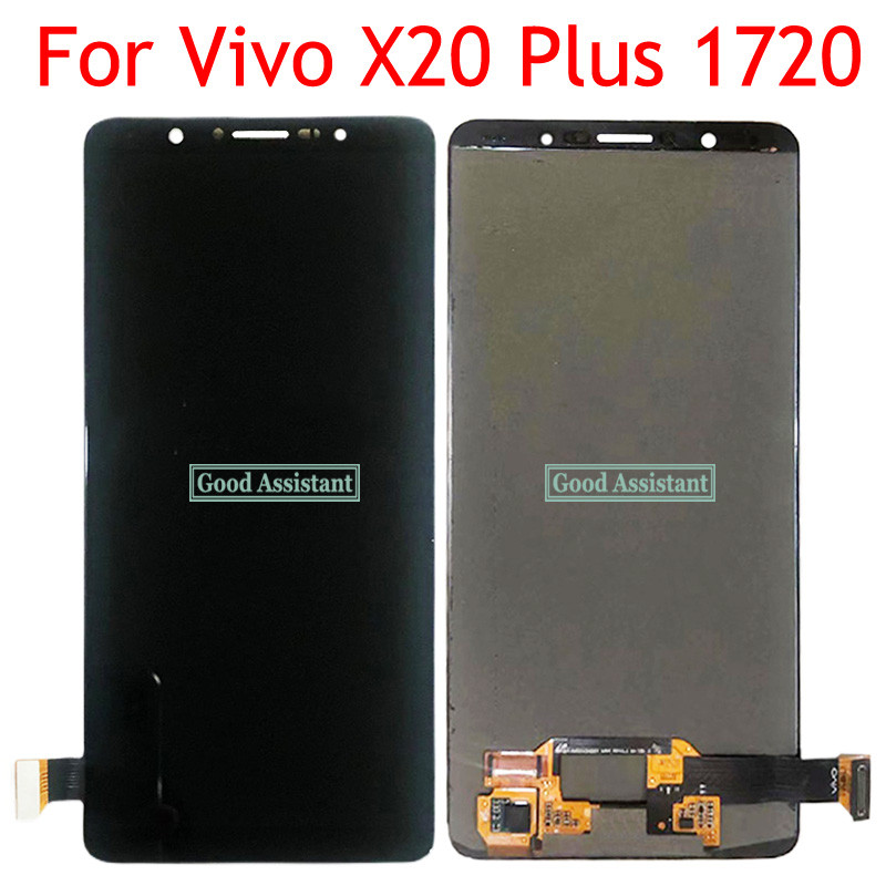 Super AMOLED / TFT Black/White 6.43 Inch For Vivo X20 Plus 1720 LCD Screen Display Touch Digitizer A