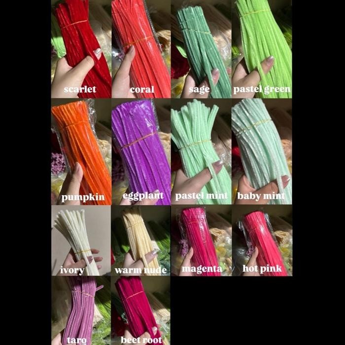 

New Kurang lebih 100/50pcs "Orchestra Edition" Kawat Bulu Mercy Pastel Pipe Cleaner Gembul