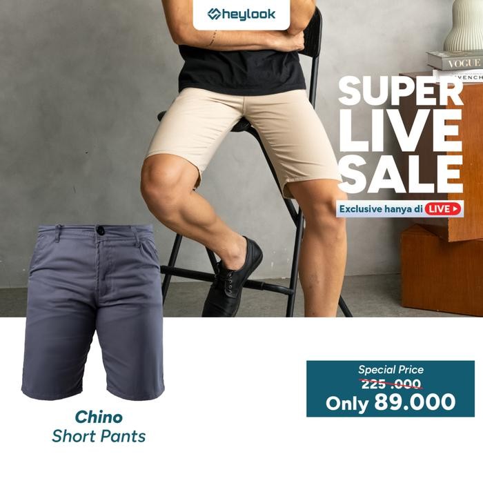 Erigo Collection - Celana Chino Pendek Pria Chino Shorts Pants Heylook Casual Chino Kantong Santai