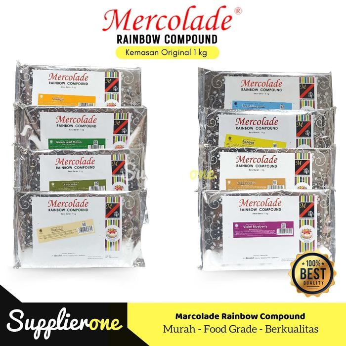Stok Baru Mercolade Rainbow Compound 1kg / Cokelat Batang Marcolade